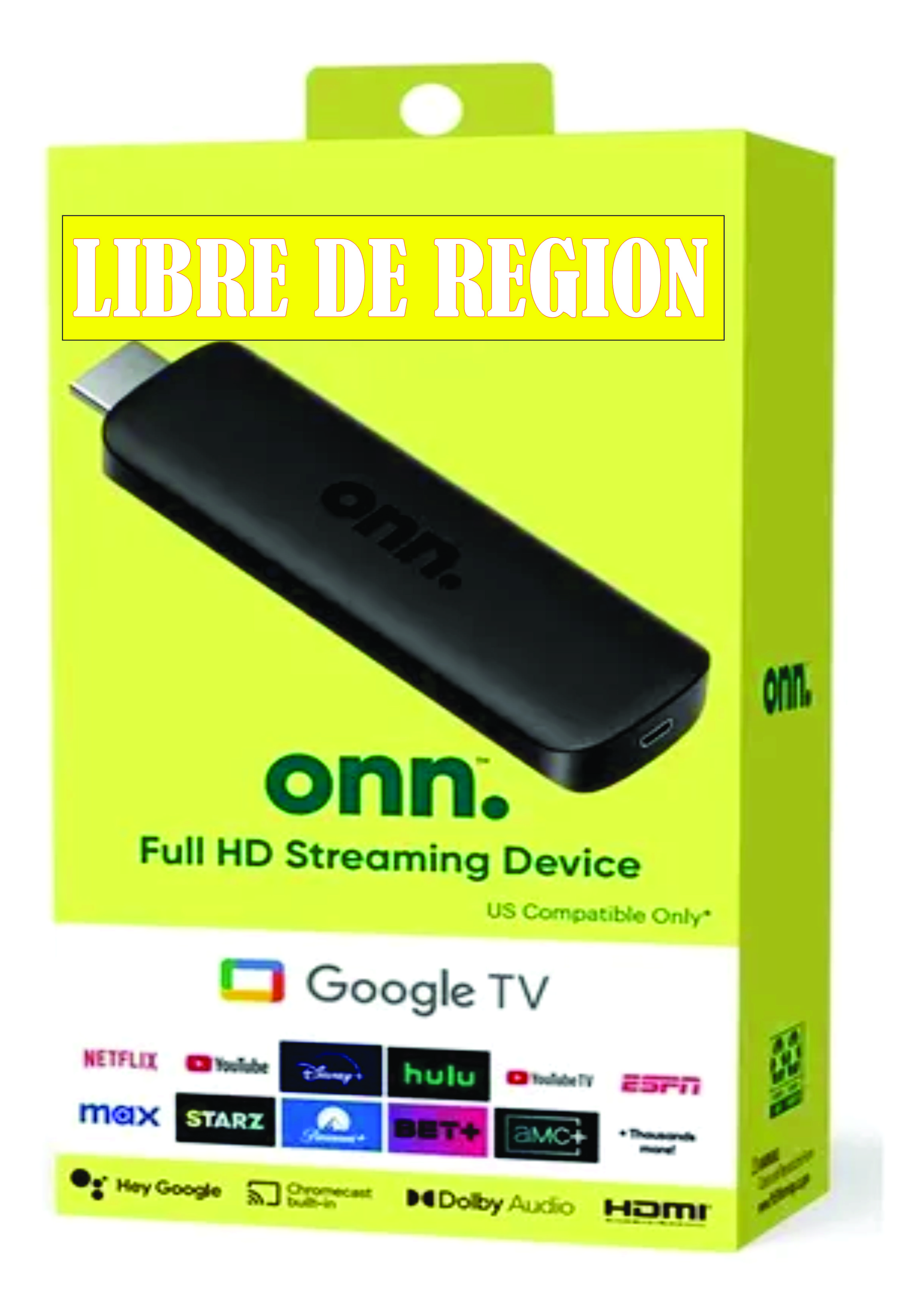Onn Stick Dispositivo de Transmisión Full HD